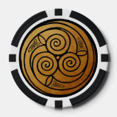 Triple Celtic Knot Swirl Mandala Pokerchips (Vorderseite)