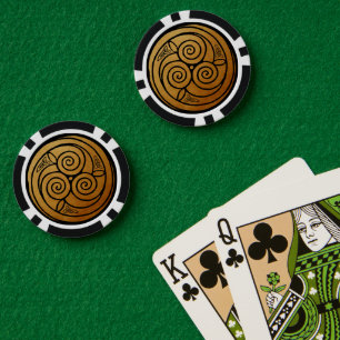 Triple Celtic Knot Swirl Mandala Pokerchips