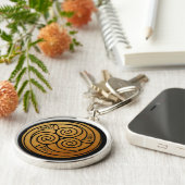 Triple Celtic Knot Swirl Mandala Schlüsselanhänger (Seite)