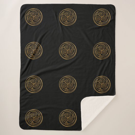 Triple Celtic Knot Swirl Mandala Sherpadecke (Vorderseite)