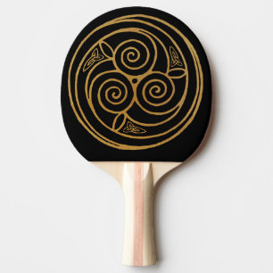 Triple Celtic Knot Swirl Mandala Tischtennis Schläger
