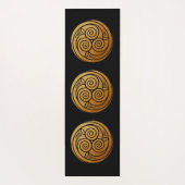 Triple Celtic Knot Swirl Mandala Yogamatte (Rückseite)