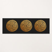 Triple Celtic Knot Swirl Mandala Yogamatte (Vorderseite (Horizontal))