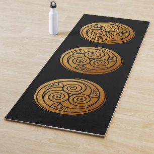Triple Celtic Knot Swirl Mandala Yogamatte