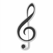Triple Clef Musical Note, Aufkleber (Vorderseite)