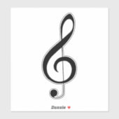 Triple Clef Musical Note, Aufkleber (Blatt)