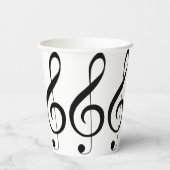 Triple Clef Musical Note, Pappbecher (Rückseite)