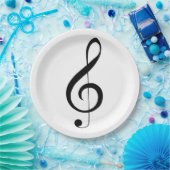 Triple Clef Musical Note, Pappteller (Party)