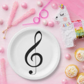 Triple Clef Musical Note, Pappteller (Party)