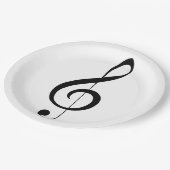Triple Clef Musical Note, Pappteller (Schrägansicht)