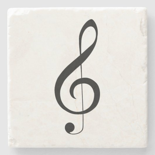 Triple Clef Musical Note, Steinuntersetzer (Vorderseite)