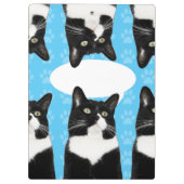 Triple Cute Kitty Make Statement Spaß Art Klemmbrett (Rückseite)