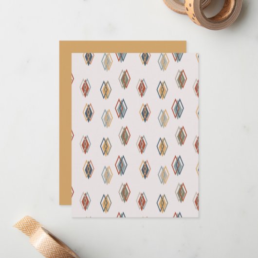 Triple Diamonds Mitteilungskarte (Vorderseite/Rückseite Beispiel)