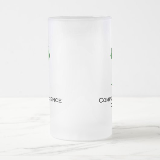 Triple Eye Computer Science Geek grün Mattglas Bierglas (Mittel)