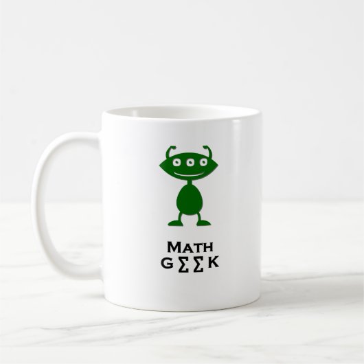 Triple Eye Math Geek grün Kaffeetasse (Links)
