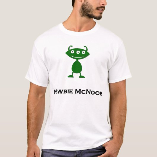 Triple Eye Newbie McNoob grün T-Shirt (Vorderseite)