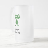 Triple Eye PvP Rocks grün Mattglas Bierglas (Vorderseite Links)