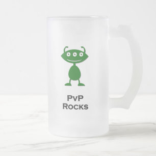 Triple Eye PvP Rocks grün Mattglas Bierglas