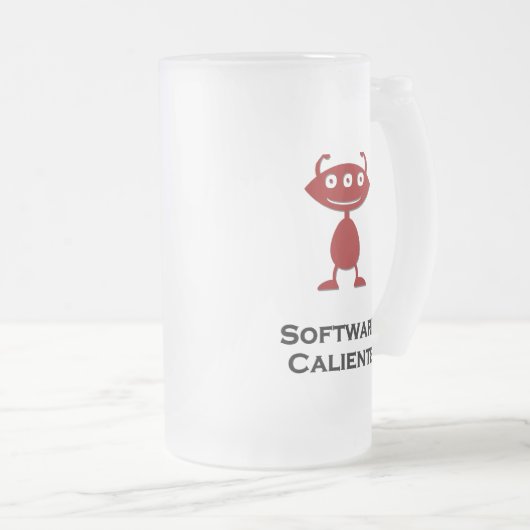 Triple Eye Software Caliente Red Mattglas Bierglas (VorderseiteRechts)