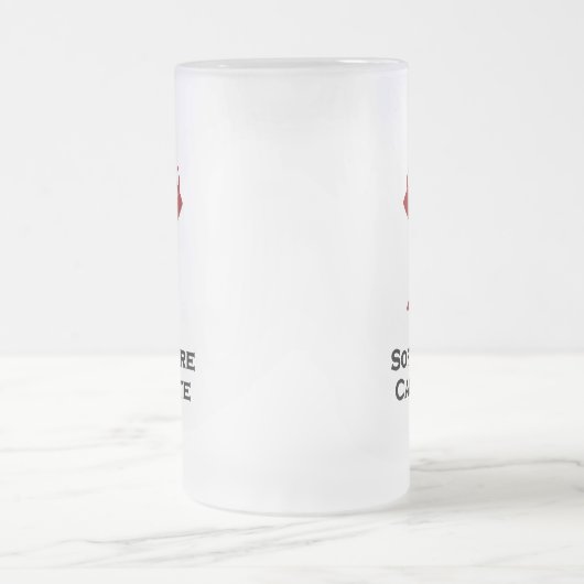 Triple Eye Software Caliente Red Mattglas Bierglas (Mittel)