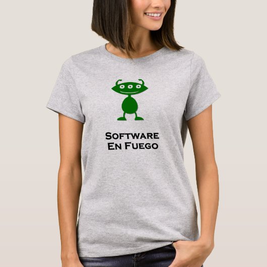 Triple Eye Software En Fuego grün T-Shirt (Vorderseite)