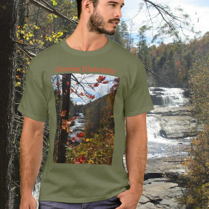 Triple Falls Blue Ridge Mountains Fotografie T-Shirt