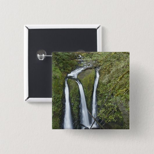 Triple Falls, Columbia River Gorge Button (Vorne & Hinten)