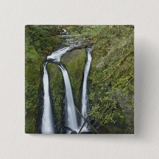 Triple Falls, Columbia River Gorge Button (Vorderseite)
