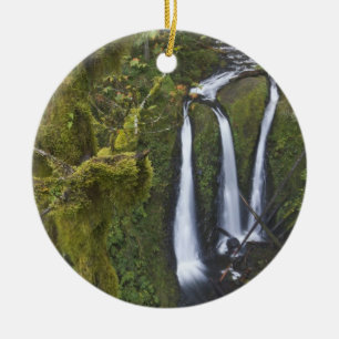Triple Falls, Columbia River Gorge Keramik Ornament