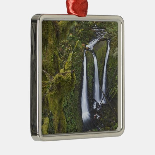 Triple Falls, Columbia River Gorge Ornament Aus Metall (Rechts)