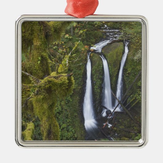 Triple Falls, Columbia River Gorge Ornament Aus Metall (Vorne)