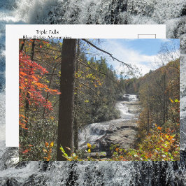 Triple Falls North Carolina Fotografischer Wasserf Postkarte