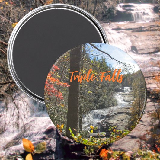 Triple Falls North Carolina Wasserfall Fotografie Magnet