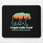 Triple Falls Trail Dupont Staat Forest Bear Souven Mousepad (Vorne)