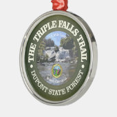 Triple Falls Trail (rd) Ornament Aus Metall (Links)