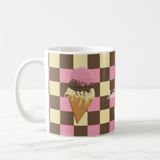 Triple-Flavor Neapolitan Ice Cream Cone Tasse (Links)