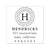 Triple-Frame Monogram-Rücksendeadresse Permastempel (Design)