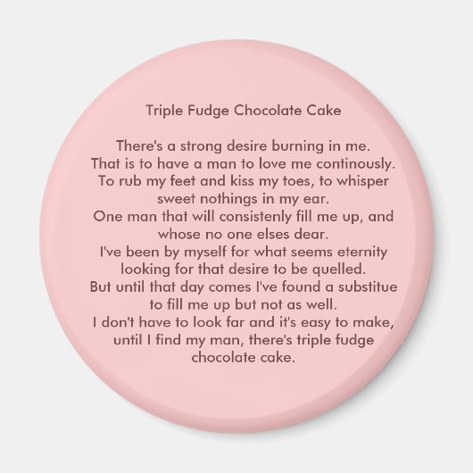 Triple Fudge Chocolate Cake Magnet (Vorne)