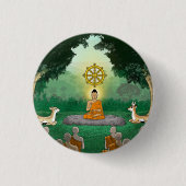 Triple Gems: Buddha, Dharma, Sangha Button (Vorderseite)