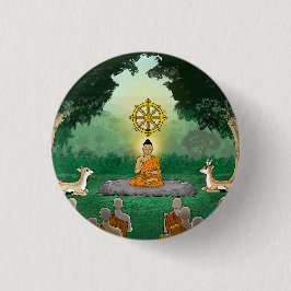 Triple Gems: Buddha, Dharma, Sangha Button