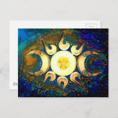 Triple Goddess Crowned - Göttliche Gewerkschaft Postkarte (Vorne/Hinten)