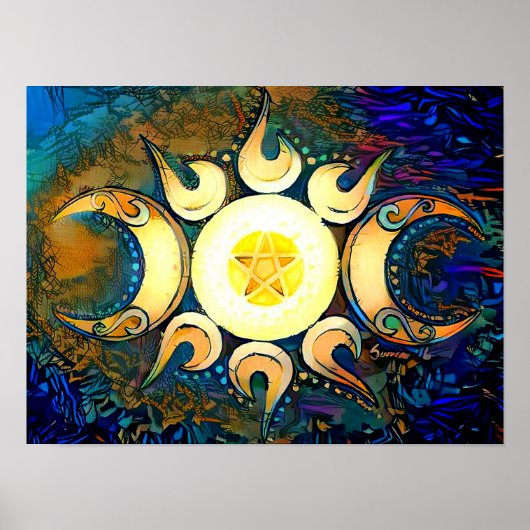 Triple Goddess Crowned Poster (Vorne)