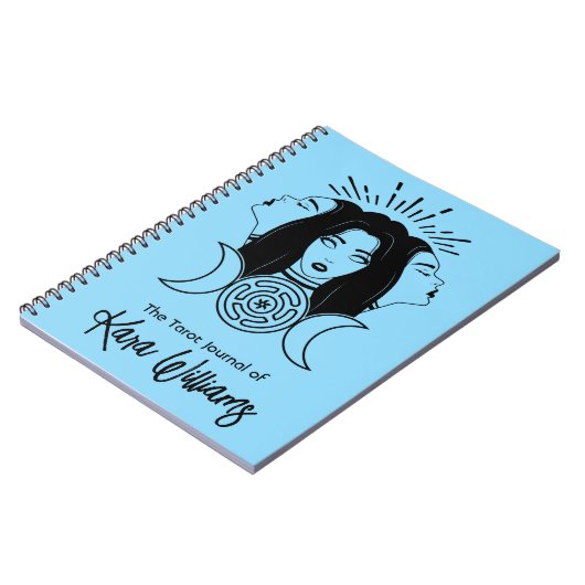 Triple Goddess Hecate Black & Blue Wicca Tarot Notizblock (Linke Seite)