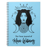 Triple Goddess Hecate Black & Blue Wicca Tarot Notizblock (Vorderseite)