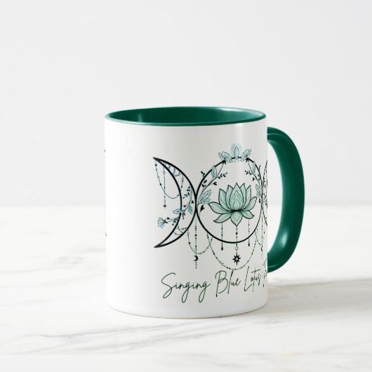 Triple Goddess & Lotus Green Mug Tasse (VorderseiteRechts)