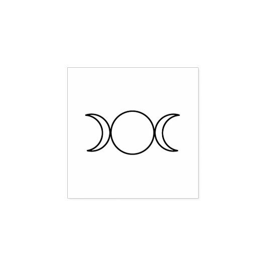 Triple Goddess Moon Gummistempel (Prägung)