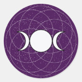 Triple Goddess Moon Runder Aufkleber (Vorderseite)