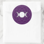 Triple Goddess Moon Runder Aufkleber (Tasche)