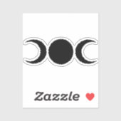 Triple Goddess Moon Sticker (Blatt)