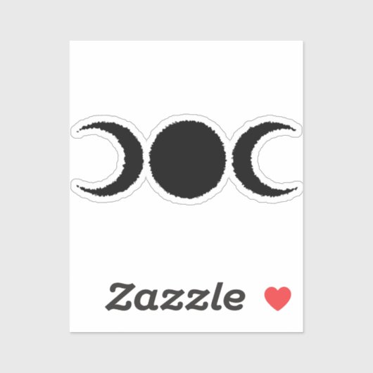 Triple Goddess Moon Sticker (Blatt)